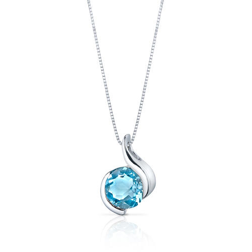 Silberne Anhänger mit Topas Thirumal
