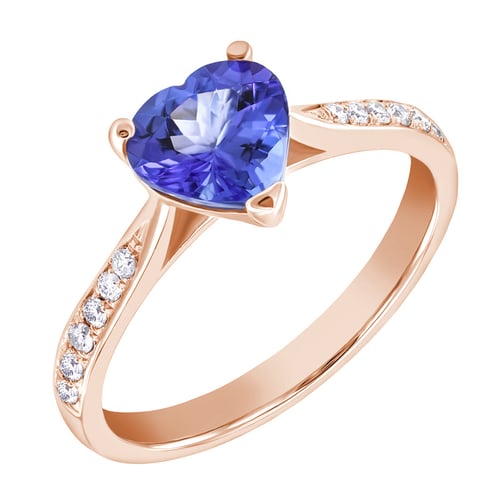 Verlobungsring mit Tansanit und Diamanten Danine