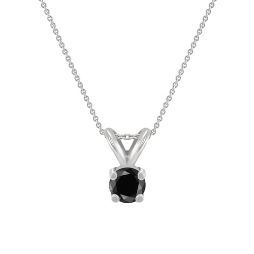Schwarzer Diamant in Anhänger Lalom