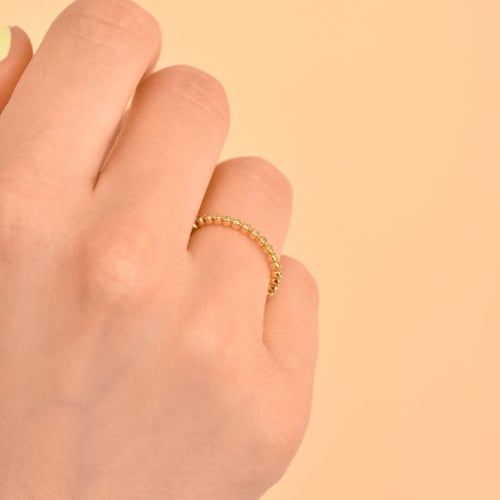 Minimalistischer Ring aus Kugeln mit Diamanten Dante