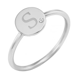 Ring aus Gold mit Diamant und Gravur Narik