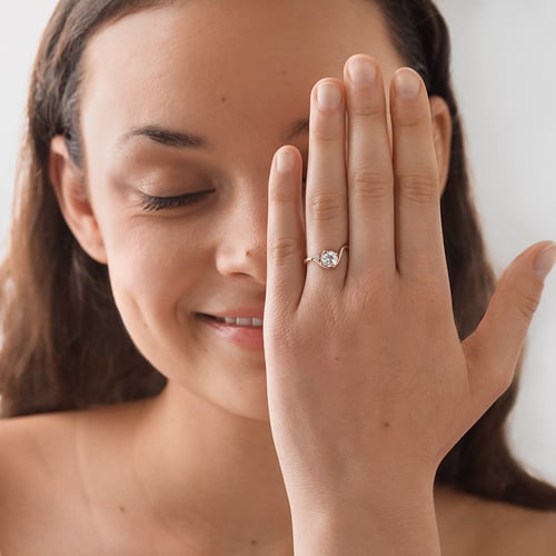 Verlobungsring in Wellenform mit Lab Grown Diamant Debora