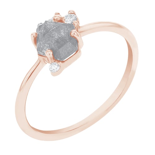 Ring mit Salt and Pepper Diamanten und Lab Grown Diamanten Kendra