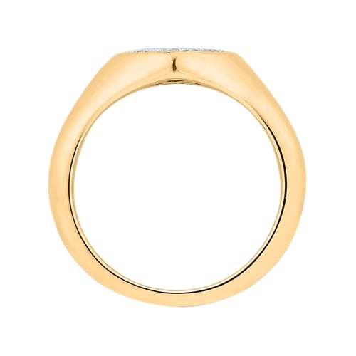 Siegelring aus Gold mit Diamantherz Madeline