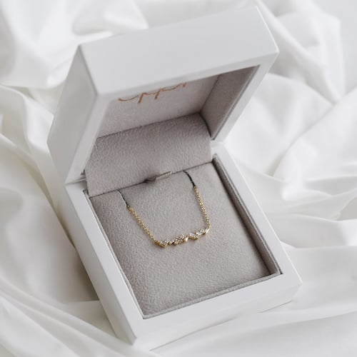 Kette mit Baguette-Diamanten Manu