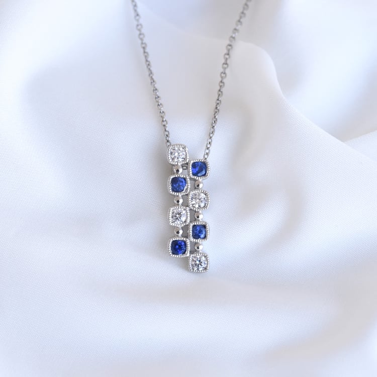 Anhänger mit Diamanten und königsblauen Saphiren Adalynn 85286