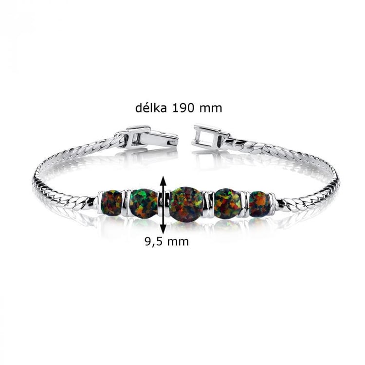 schwarze Opale im Armband 5982