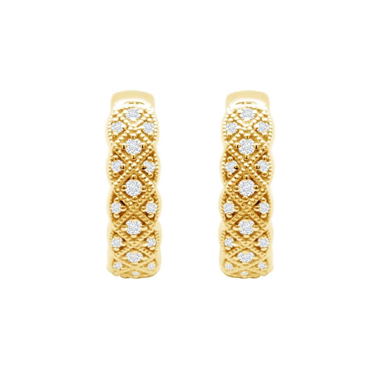 Goldene Creolen mit Diamanten Laura 160932