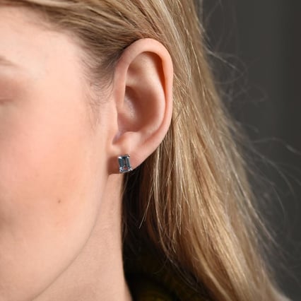 Klassische Goldohrringe mit Aquamarinen Handan