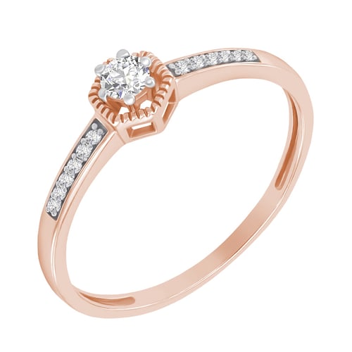 Silberner Ring mit seitlichen Lab Grown Diamanten Plautine