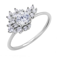Unkonventioneller Verlobungsring im Custer Stil mit Diamanten Moore