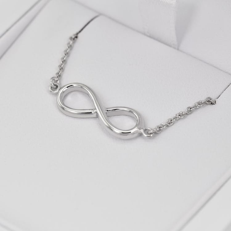 Goldene Halskette mit Unendlichkeitssymbol Infinity 22360