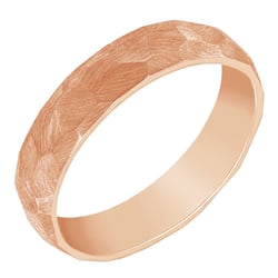 Ring aus matt gehämmertem Roségold für Herren Zvezda