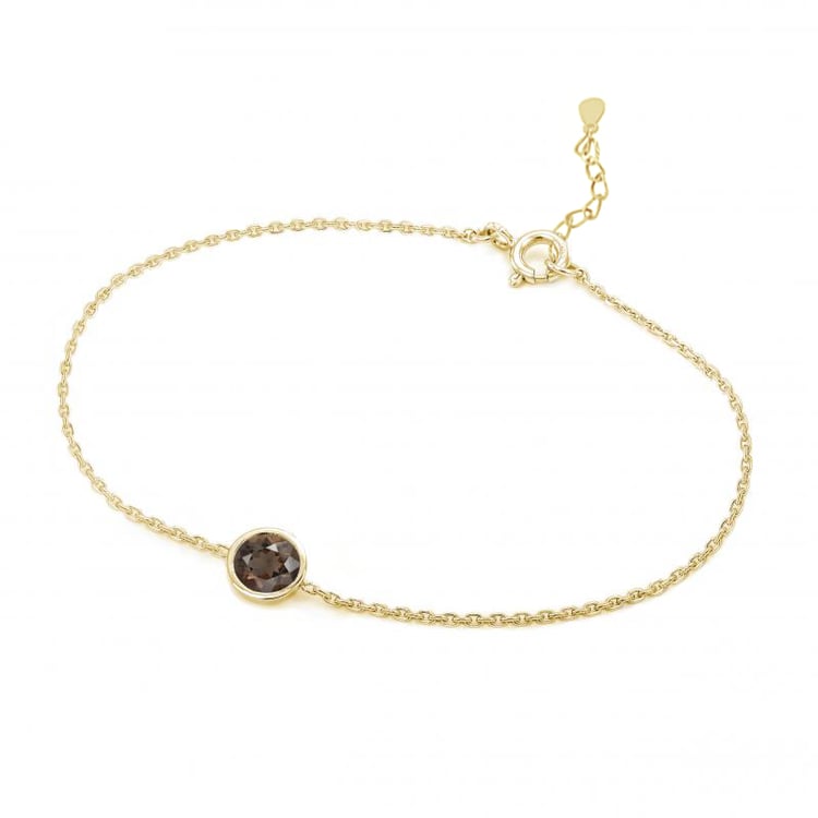 Silbernes Armband mit Rauchquarz Arleth 104944