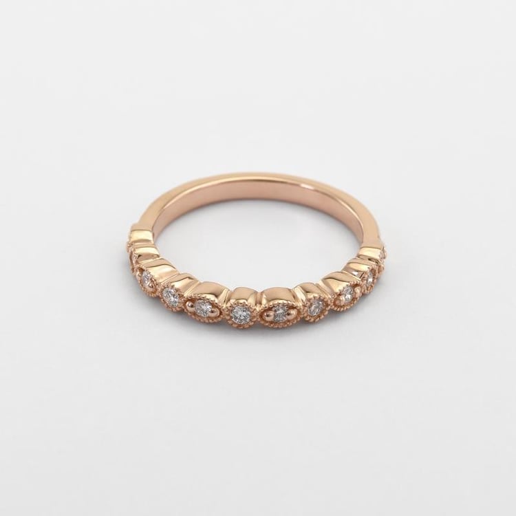 Diamant Vintage Trauring Rosegold 46351