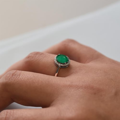 Smaragdring mit Diamanten Arya