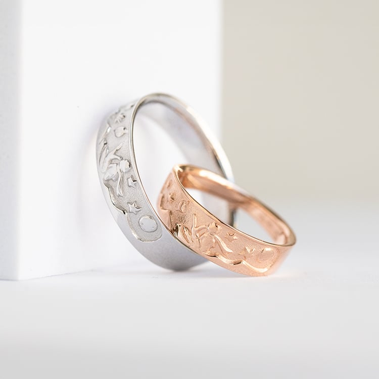 Von Hand gravierte Eheringe Der Kleine Prinz 143994