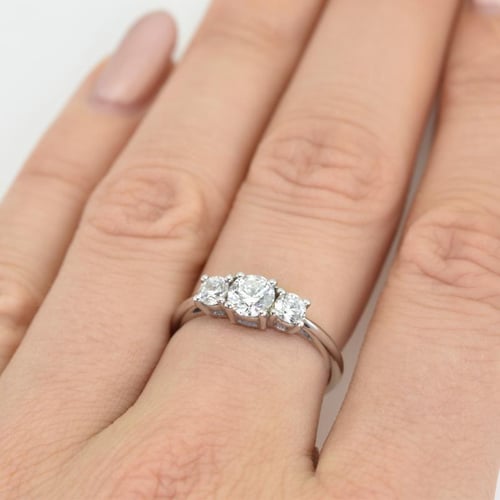 Ringset mit Diamant Ihrer Wahl Hebe