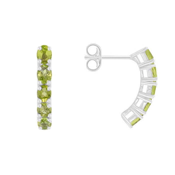 Silberohrringe mit Olivinen Felixa