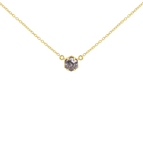 Kette mit einem Salt and Pepper Diamanten Mejia