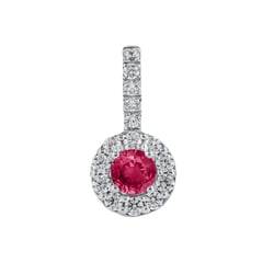 Silberne eleganter Anhänger mit Rubin und Lab Grown Diamanten Jack