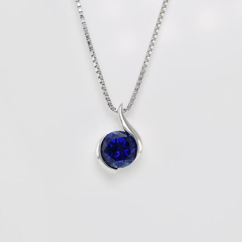 Saphir-Anhänger aus Silber Thirumal