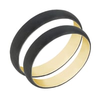 Unkonventionelle Eheringe Gold mit Ruthenium Apla