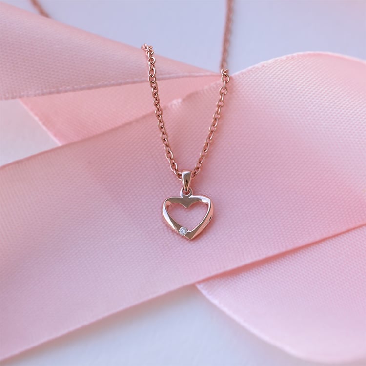 Silbernes Schmuckset mit Diamanten und Herzmotiv Monroe 74788