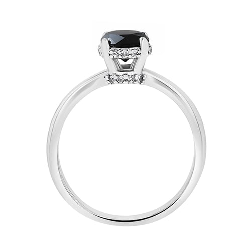 Verlobungsring mit schwarzem und weißen Diamanten Xela