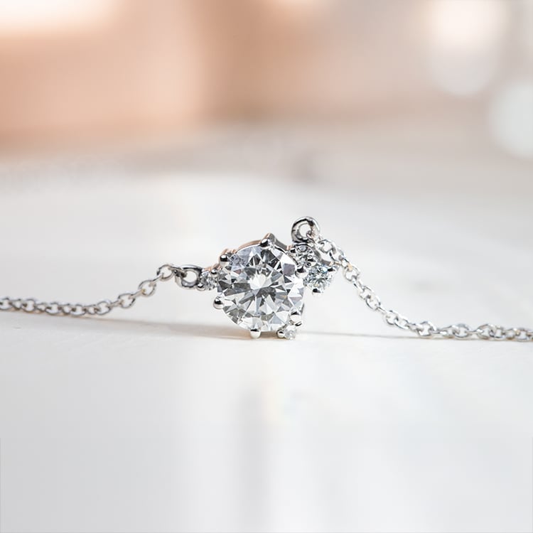 Cluster Kette mit Lab Grown Diamanten Edom 152044