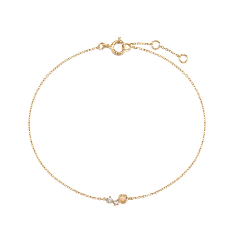 Goldenes Armband mit Opal und Saphiren Petia