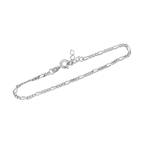 Silbernes Figaro Armband 18 cm
