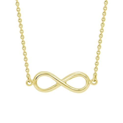 Goldene Halskette mit Unendlichkeitssymbol Infinity