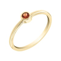 Minimalistischer Goldring mit orangefarbenem Saphir Emilien