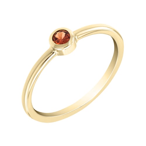 Minimalistischer Goldring mit Padparadscha-Saphir Emilien