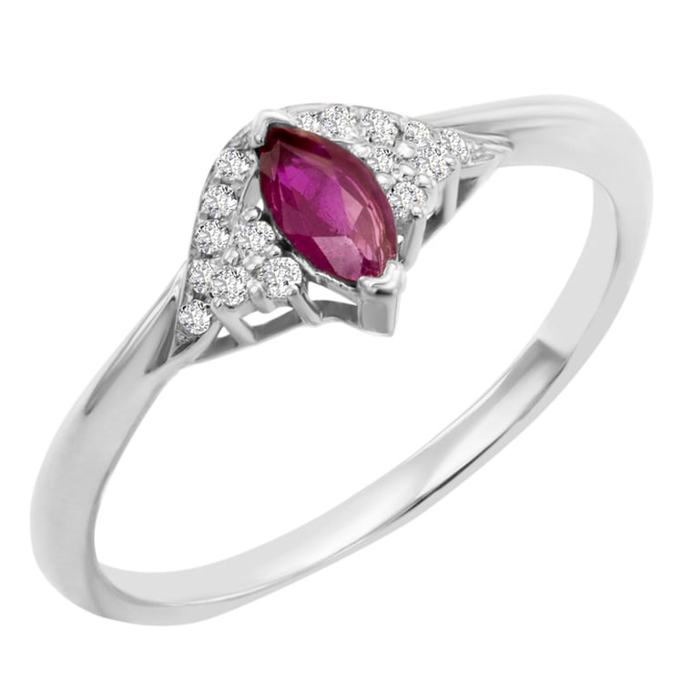 Goldener Rubinring mit Diamanten Kilian