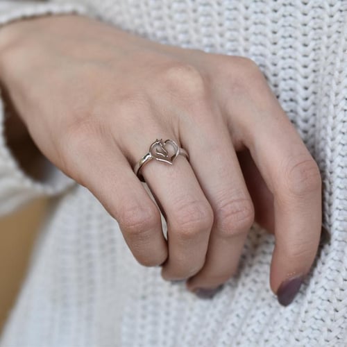 Goldring mit Herz und Pferd Ankaa