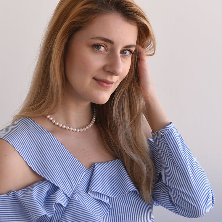 Elegante Perlenhalskette in Silber Ermine 61937