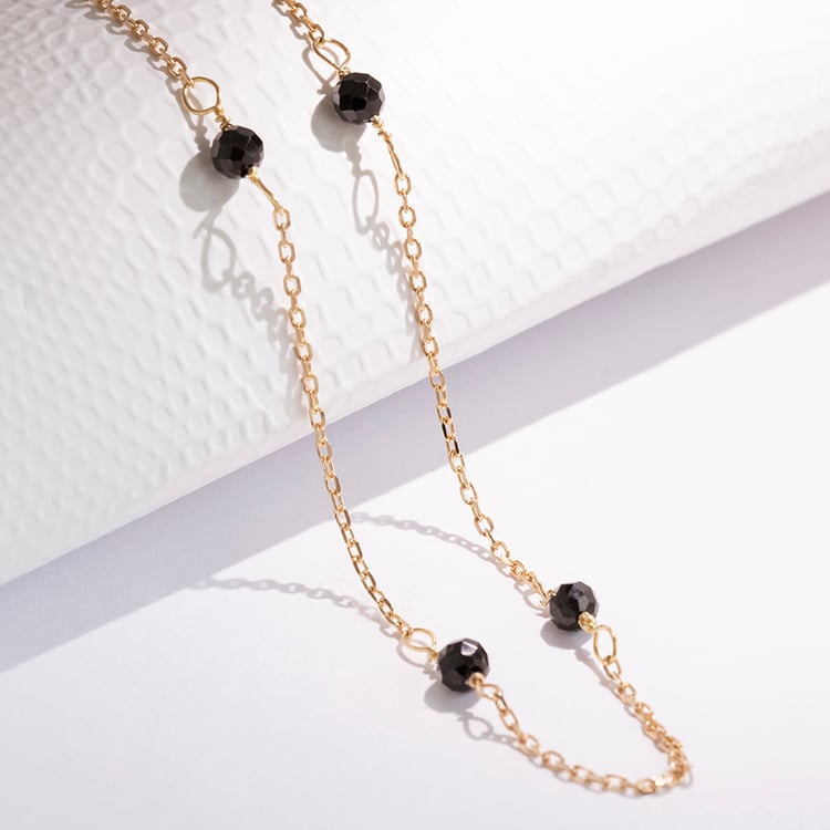 Vergoldete Kette aus Silber mit Spinell-Perlen Liona 115654