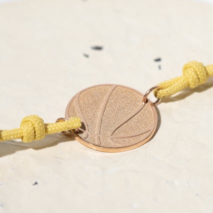 String-Armband Ball mit Gravur Ihrer Wahl Basketball