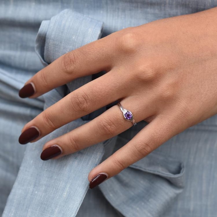Ring aus Gold mit Amethyst 31072