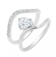 Romantisches Verlobungs-Set mit Lab Grown Diamantringen Emmy