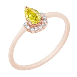Verlobungsring mit einem zertifizierten Fancy gelben Lab-Grown Diamanten Pallavi
