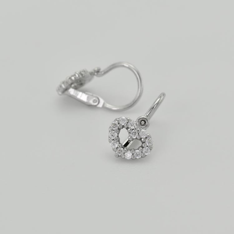 Goldene Kinderohrringe in Herzform mit Lab Grown Diamanten Adeliza 145035