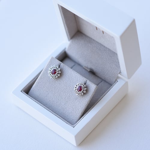 Rubinohrringe mit Diamanten Richelle