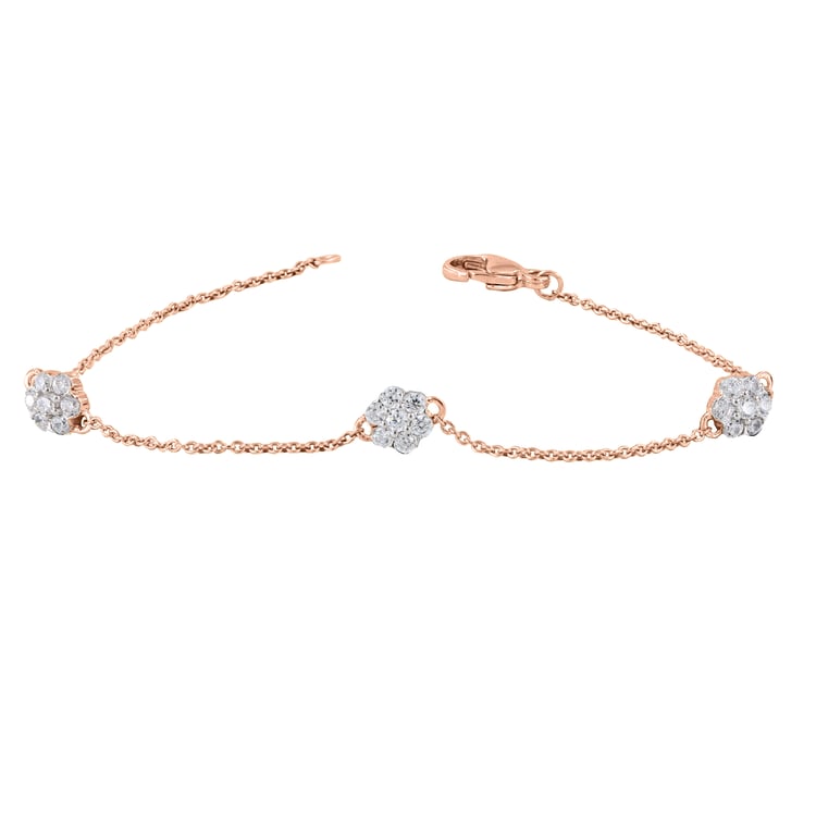 Kettenarmband mit Blumen aus Lab Grown Diamanten Amala 165227