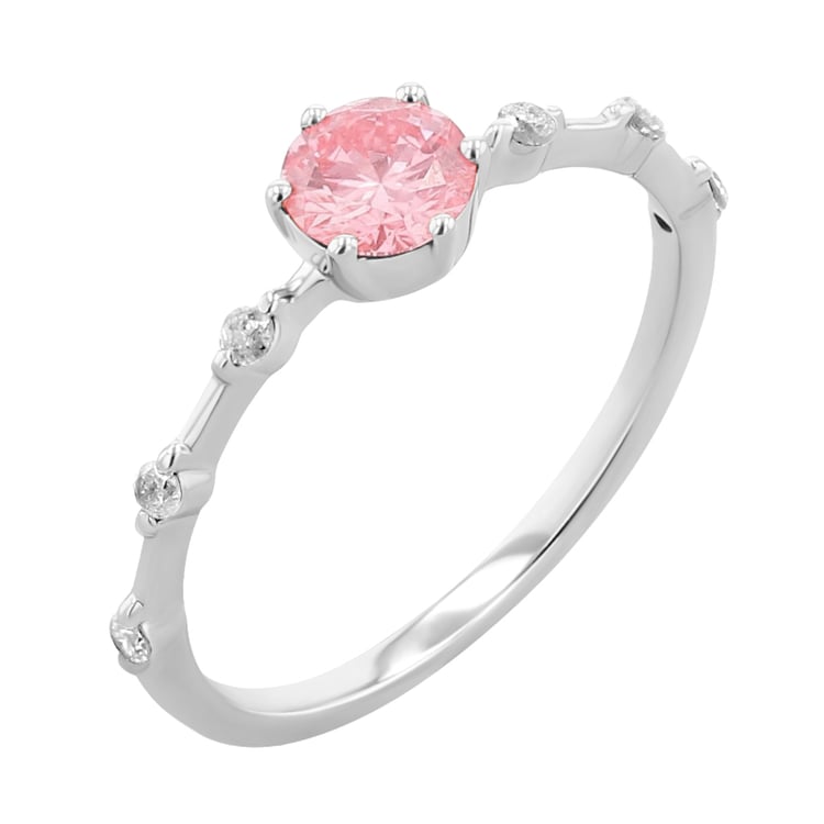 Verlobungsring mit IGI zertifiziertem Fancy Pink Lab Grown Diamanten Imelda