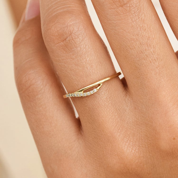 Atypischer Ring aus Gold mit Diamanten Terje 163053