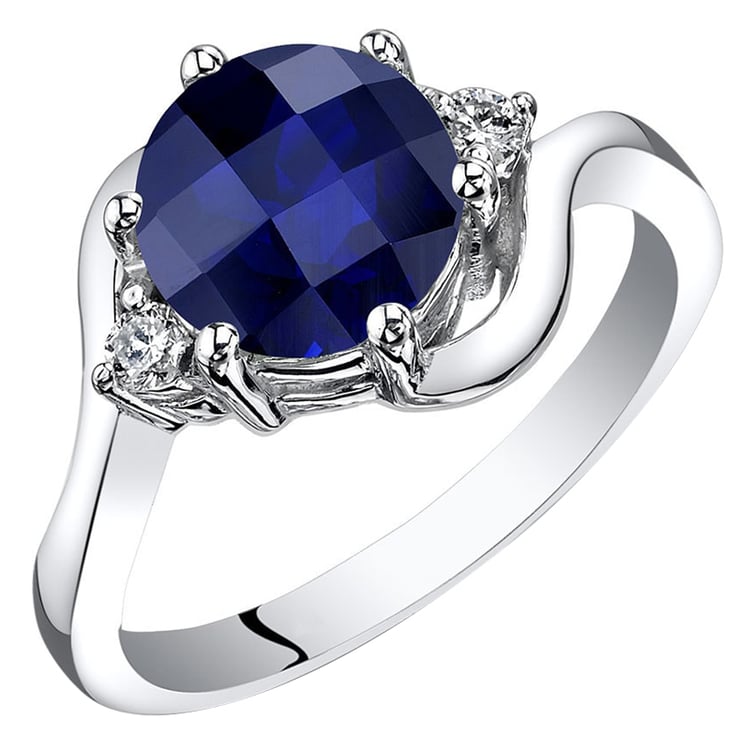 Saphir und Diamanten im Goldring Eliza