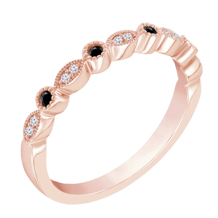 Eternity-Ring mit schwarzen und weißen Diamanten Alanis